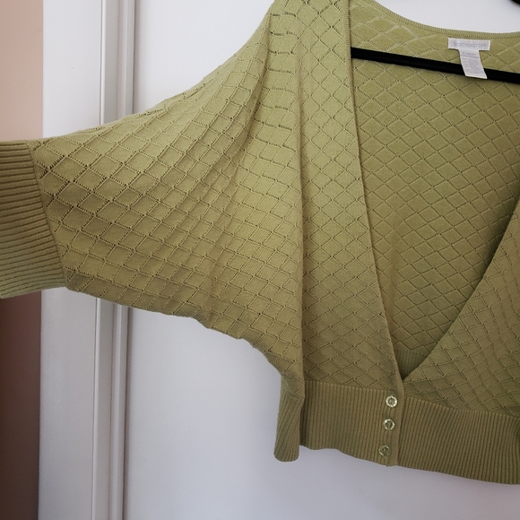Olive Green Short Waisted Sweater - Picture 3 of 7